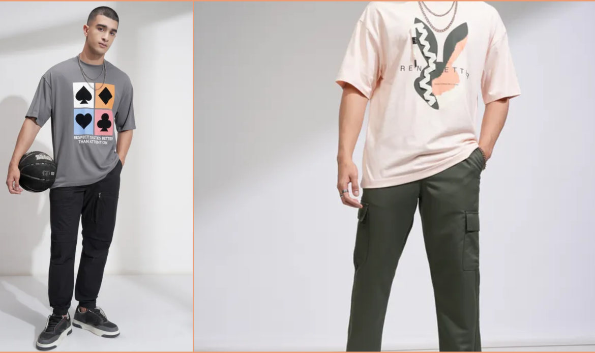 oversized tee on cargo
